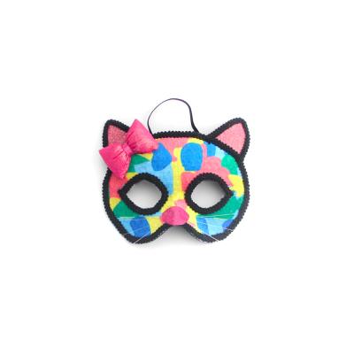 China Environmentally friendly Rainbow Kitty face mask with a bow for girls for sale