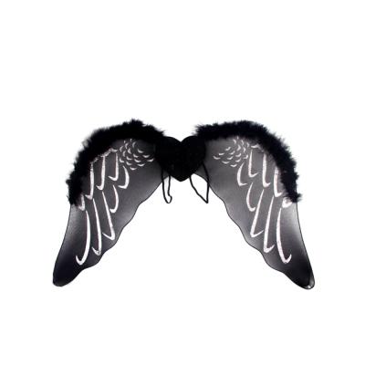 China Halloween Costume Marabou Polyester Wings Vampire Angel Wings Halloween Party Carnival for sale