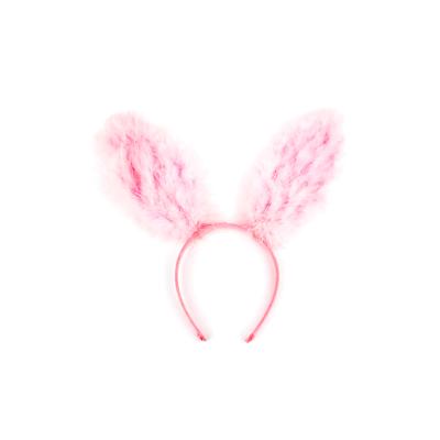 China Environmentally Friendly Fluffy Bunny Ears Headband For Easter Day for sale