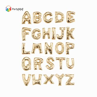 China New PP cotton fabric and design! Foil-Stuffed Letters With Gold Stamp Spandex Stretch Cloth Cover Anniversary Proposal Wedding Decoration for sale