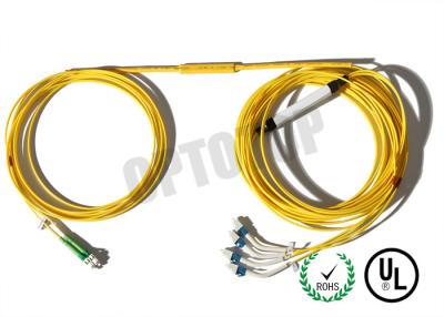 China Módulo do acoplador do cabo da fibra ótica Y do revestimento amarelo com cabo do conector 2*4 Corning à venda