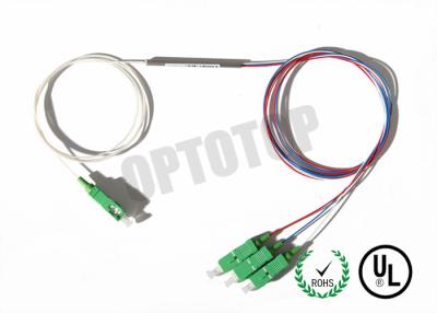 China SC / APC 0.9 mm Single Mode Fiber Coupler 1310 1550 nm Custom Length for sale