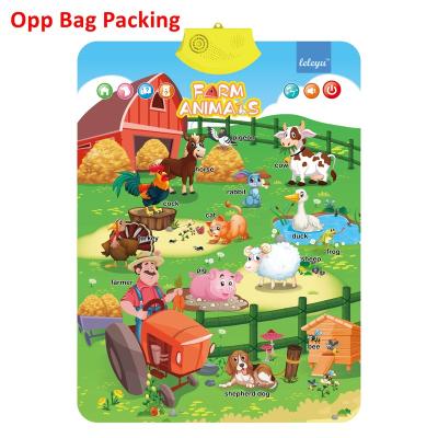 China Teaching& AG07-2 Farm Animal Study Talking Poster Learning Diagram Funny Facts Of Each Animal In Farm Funny Game To Find Animals Toy for sale