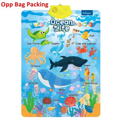 China Teaching& Learning Ocean Animals AG06-2 Talking Marine Life Chart Poster Fun Facts of Every Animal in the Sea Funny Game to Find Sea Animals Play for sale