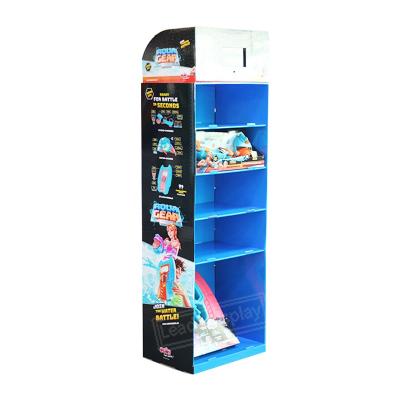 China Malaysia Single Sided Blister Pack FSDU Trade Show Product Corrugated Foldable Cardboard Custom Display Stand for sale