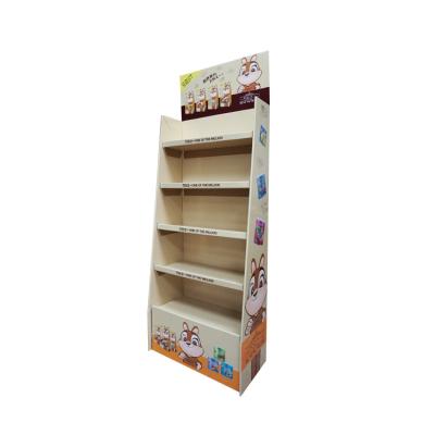 China Wholesale Eco-Friendly Retail Mordern Coffee Display Stand Promotion Cardboard Shelf Supermarket Custom Shelves for sale