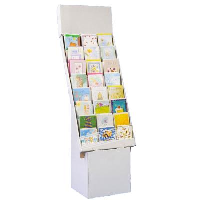 China For Grocery Store Product Sales Promotion Floor POP Mailer Wrapping Paper Book Display Stand Magazine Cardboard Display Stands for sale