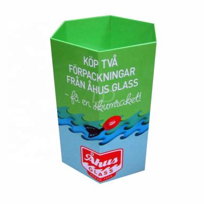 China Customized Friendly Decorative Chef Display Waste Cardboard Mints Retail Bins for sale