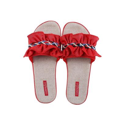 China Hot sale 2023 new anti-slip spring canvas made midsole drape upper design slippers for women for sale