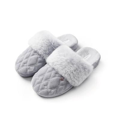 China Wholesale Breathable Plush Fluffy House Custom Logo Winter Slippers For Women for sale