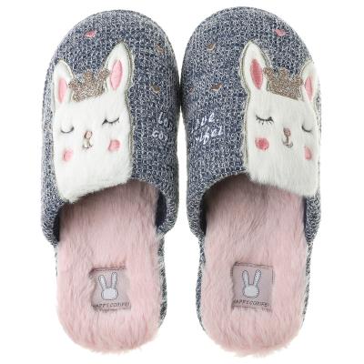 China Wholesale Breathable Fabric Cushioning And Cute Design With Texture Insole Slippers For Women for sale