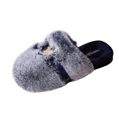 China Wholesale Anti-slippery Arch Support Winter Plush Bedroom Anti-slippery Luxury Warm Fuzzy Ladies Slippers for sale