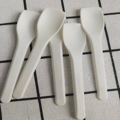 China Disposable PLA Plastic Disposable Compostable Eco Biodegradable Scoop for sale