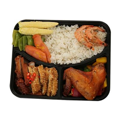 China Stored Disposable Plastic PP Bento Lunch Food Container With Lid for sale