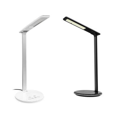 China Fashionable Folding Mobile Phone Wireless Charger Led Table Desk Lamp With 4 Lighting Colors 5 Levels Brightness And Timer Power-off for sale