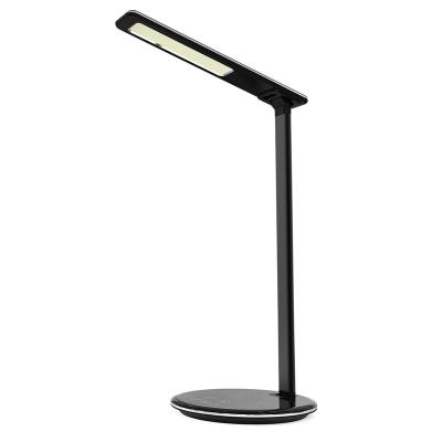 China Multifunctional Mobile Phone 2 in 1 Wireless Charger Desk Lamp with Eye Protection 4 Lighting Colors and Smart 5 Levels Brightness Adjustment for sale