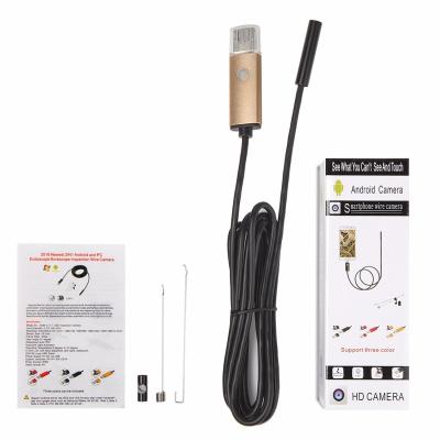 China Waterproof/Waterproof 2 in 1 USB Endoscope 2m 7mm Android Phone Inspection Camera IP67 Snake Waterproof Borescope for sale