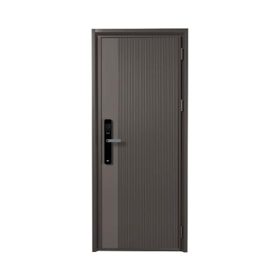 China Custom Luxury Simple Designs Of Sound Insulation Anti Deformation Wind Load Resistance Steel Entrance Door And Sound Insulation for sale