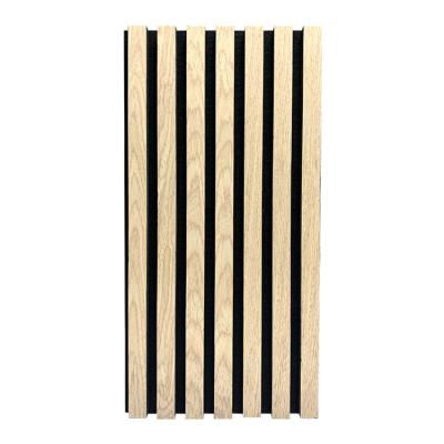 China Sound Absorbing High Quality Slat Fire Retardant Wood Polyester Ceiling Sound Barrier Effect Wood Panel for sale