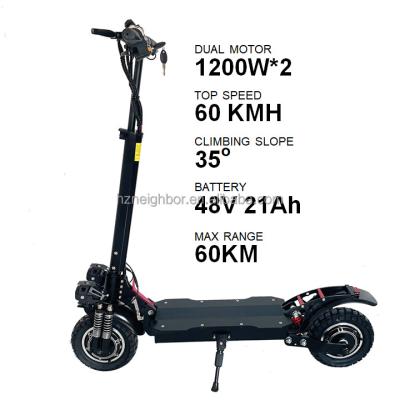 China EU unisex UK warehouse 2400w dual motor 48V 21Ah powerful electric scooter off road X6 for adult dropship for sale