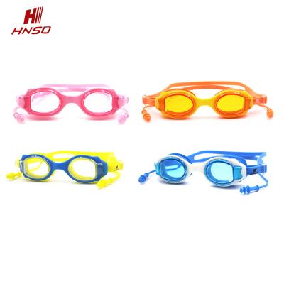 China Wholesale unisex cheap clear mist style beautiful style custom logo kids anti swimming lens goggles with earplugs for sale