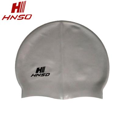 China Durable High Elasticity 100% Custom Logo Swimming Pool Cap Silicone Swim Cap for sale