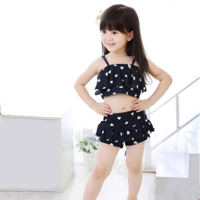 China Wholesale Custom Fancy Little Girls Swimwear Bikinis Kids Shiny Two Piece Swimsuit Anti-UV Beautiful for sale