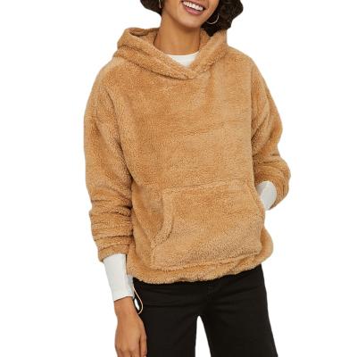 China High Quality Thick Fleece Solid Women's Pullover QUICK DRY Winter Hoodies Hoodies for sale