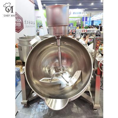 Cina Bakery Chefmax 300L Gas Kettle Steamer Double Jacketed Kettle Mixer Food Cooking Industrial Jacketed Kettle in vendita