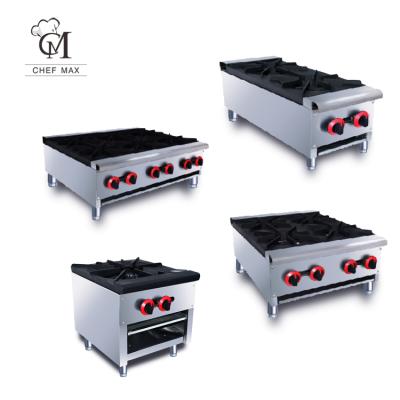 Chine Hotel Commercial Custom Chefmax Countertop 1 2 4 6 Burner Gas Cooktops Cooker Oven Cooking Pot Stove Gas Stove à vendre