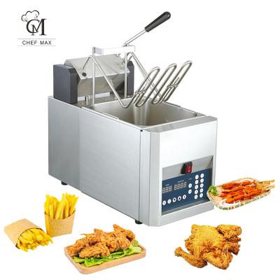 Κίνα Fast Food Restaurant Chefmax Table Commercial Custom Single Cylinder Fried Furnace Electric Deep Fryer Automatic Lift-Up προς πώληση