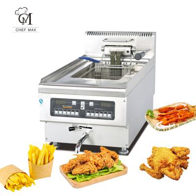 Κίνα Fast Food Restaurant Chefmax Commercial Custom 5.5KW Stainless Steel Computer Control Smart Electric Deep Fryer Machine προς πώληση