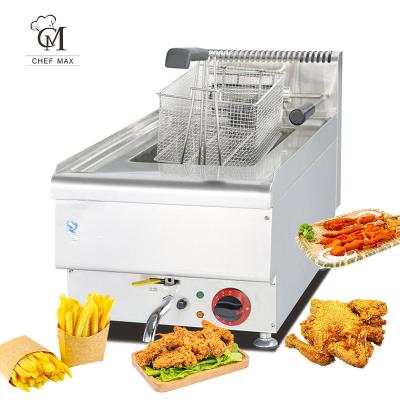 China Fast Food Restaurant Chefmax Commercial Custom Table 5500W Electric Frying Machine Deep Fryer with Griddle en venta