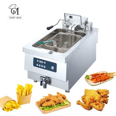 China Fast Food Restaurant Kitchen Equipment Custom Table Cylinder Single Bowl Automatic Double Lift Electric Deep Fryer Deep Fryers à venda