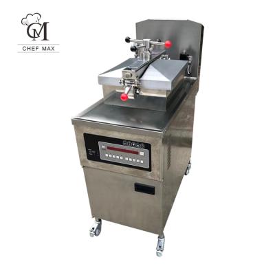 China Highly Efficient Fast Food Restaurant Chefmax Computer Control Gas Pressure Fryer With Oll Pump Te koop