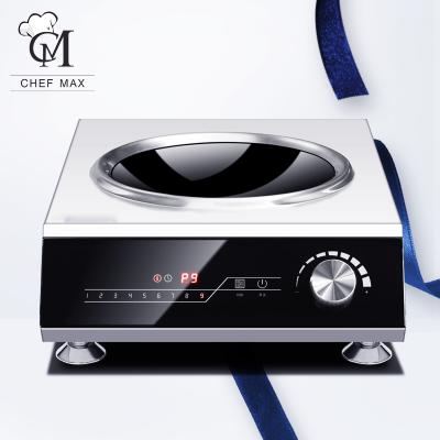 China Chefmax Outdoor Commercial Restaurant Iron Pan Touch Knob Concave Electric Induction Cooker Custom Free Double for sale