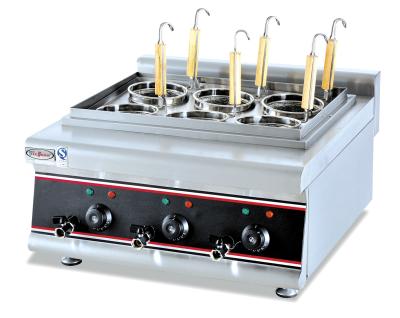 Κίνα Restaurant Commercial Chefmax Countertop 9000W 4 Automatic 6 Basket Cooker Stove Electric Pasta Noodle Cooking Machine For Fast Food Restaurant προς πώληση