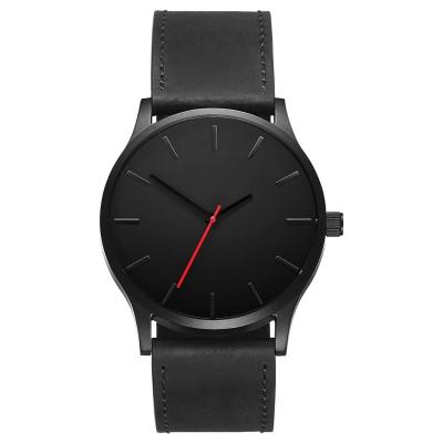 China Dropshipping Private Label Factory Day/Date Watches Leather Strap Men's Watch Luxury Minimalist Set Your Own Logo Men Quartz Watch for sale