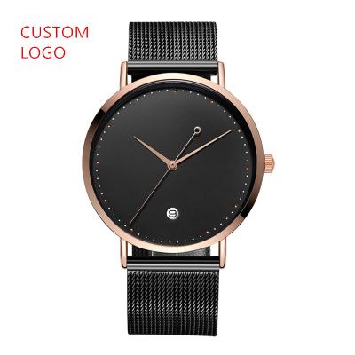 China Luxury Popular Dropshipping Customized Personalized Mens Watch Black Create New Brand Watch for sale