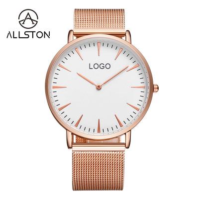 China 2021 Water Resistant Watches Personalized Unisex Add Your Own Logo Rose Gold Oem Relojes Water Resistant Custom Watch for sale