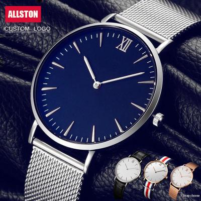 China Custom ultra thin water resistant OEM brand logo digital watch Japan movement pc21 quartz watch for sale