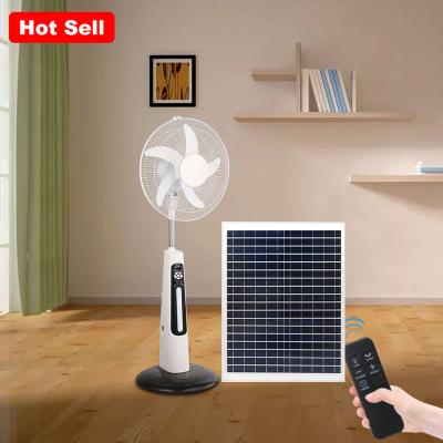 China High Quality Solar Rechargeable Fan Outdoor Solar Fan Manufacturer Good Price 12v Outdoor and Indoor Two Way Use DC Solar Fan for sale