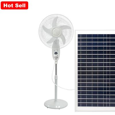 China Outdoor Solar Fans Cheap Price OEM Solar Fan With Mobile Phone Charging And LED Light With Extra AC And DC Fan Solar Panel Factory for sale