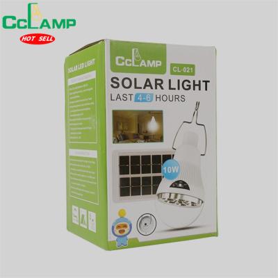 China CCLAMP Residential Camping Sunlight CL-021 Solar Light Lamp with Solar Panel and Solar Bulb Indoor and Outdoor Lamp DC Hot Selling OEM for sale