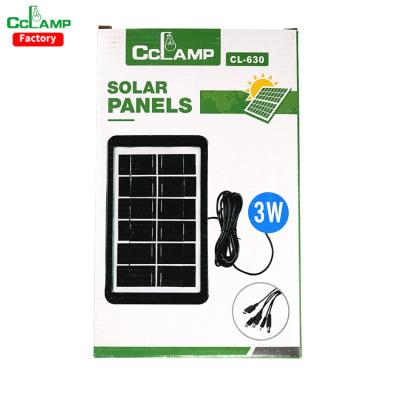 China Solar Light Kit Small Portable Solar Panel Kit with USB Cable and USB Head and 5.5 DC Head Solar Panels Set Charging USB Devices for sale