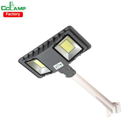 China High Power Residential Double Head CCLAMP Street Light Dual Angel High Power Residential CCLAMP Street Light Solar Remote Control Auto Solar Lamp for sale