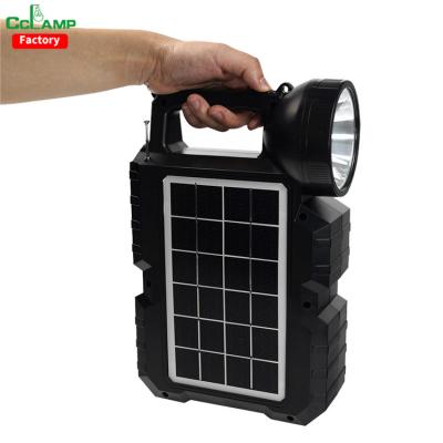 China CCLAMP Residential Portable Solar Powered Lighting System Solar Generator with Extra LED Bulbs Built in DC and USB Port with LED Solar Lamp for sale