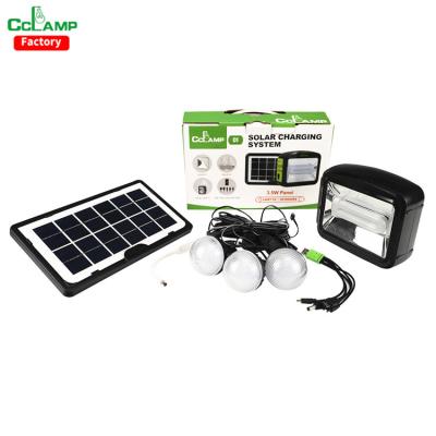 China CCLAMP Residential Portable Solar Power System with LED Solar Lantern and Split Solar Kit Lamp Hot Sale in Rural Area Countryside DC Lamp for sale