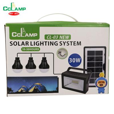 China CCLAMP Solar System GD Home Solar Lighting Products with Extra LED Bulbs and USB Output Off Grid Solar System OEM Wholesales for sale