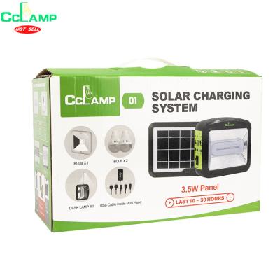 China CCLAMP CL-01 Residential Portable Camp Lighting Solar System Rechargeable Long Life Lithium Battery All Time in One Solar Kit Factory Sale for sale